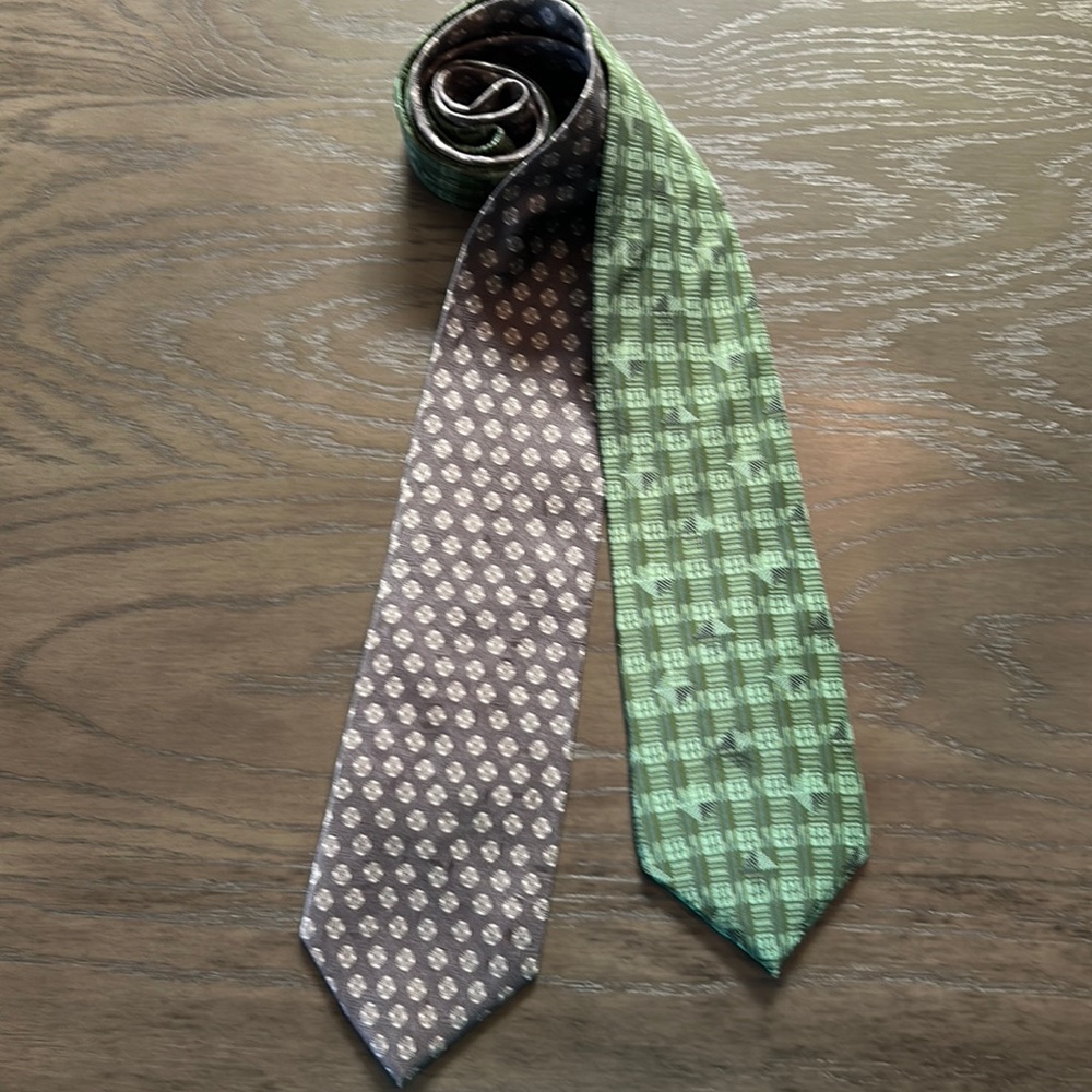 Bundle of 2 Andrew Fezza New York 100% Silk Neck Ties